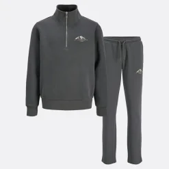 Sale JACK & JONES Drenge bjerg sweatshirt kvart lynlås træningsdragt asfalt
