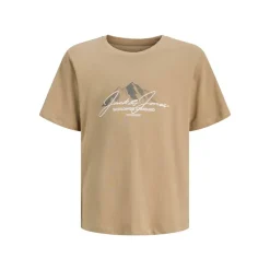 New JACK & JONES Drenge Bjerg To Pak T shirts Silver Mink/​Asphalt