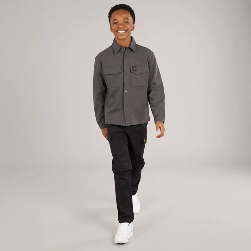 Clearance LUKE 1977 Drenge Bjørn Overshirt Koksgrå