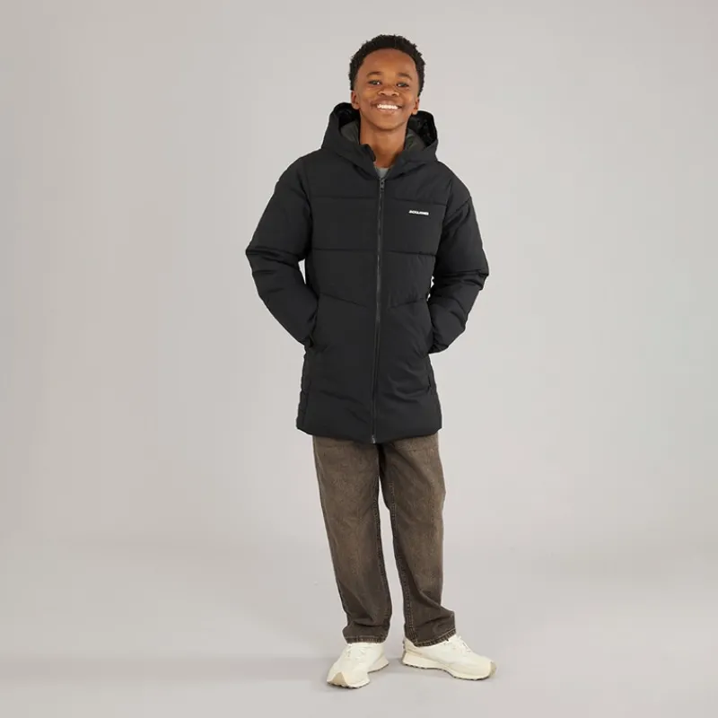 New JACK & JONES Drenge Brady Puffer Jakke Sort