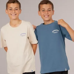 Clearance JACK & JONES Drenge Brandes Ryg To Pakke T-shirts Moonbeam /​ Ocean View