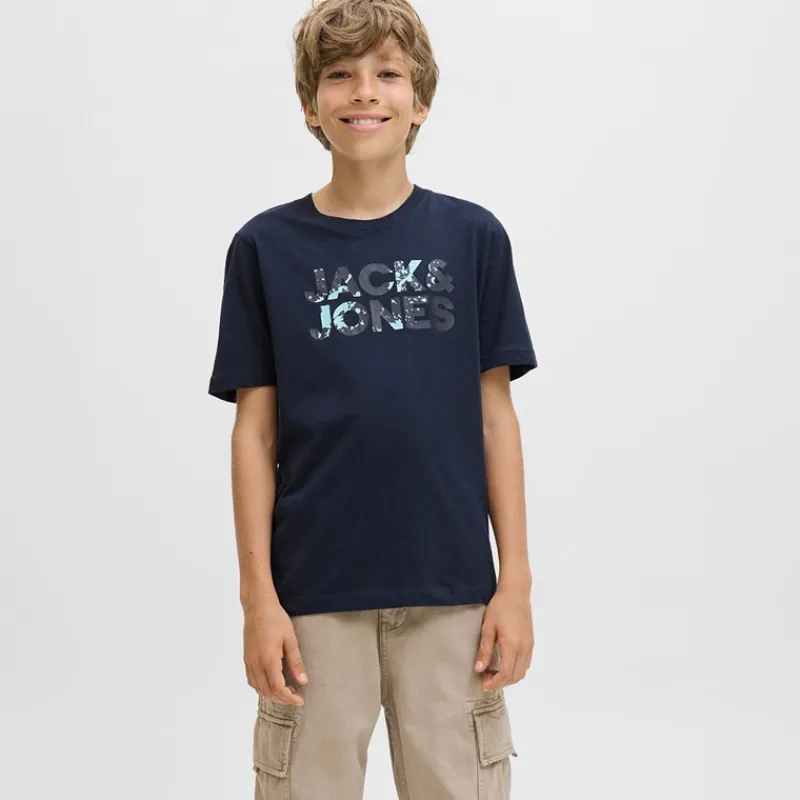 Outlet JACK & JONES Drenge Bryan Corp Logo T-shirt Sky Captain/Splash