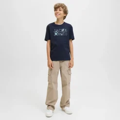 Outlet JACK & JONES Drenge Bryan Corp Logo T-shirt Sky Captain/Splash