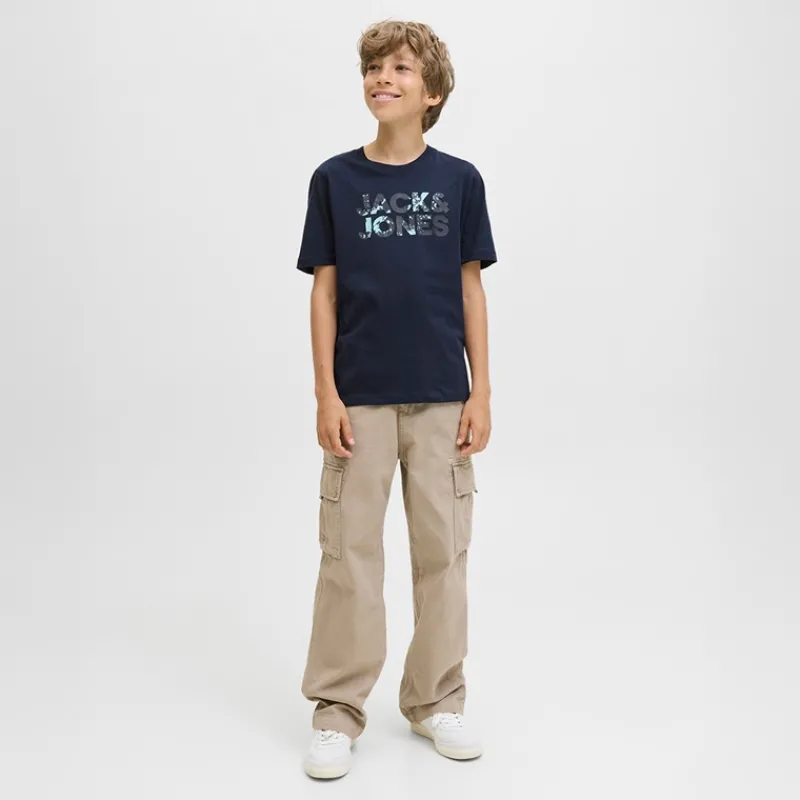 Outlet JACK & JONES Drenge Bryan Corp Logo T-shirt Sky Captain/Splash