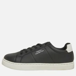 Clearance French Connection Drenge Contrast Heel Tennis Sneakers Sort