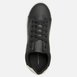 Clearance French Connection Drenge Contrast Heel Tennis Sneakers Sort