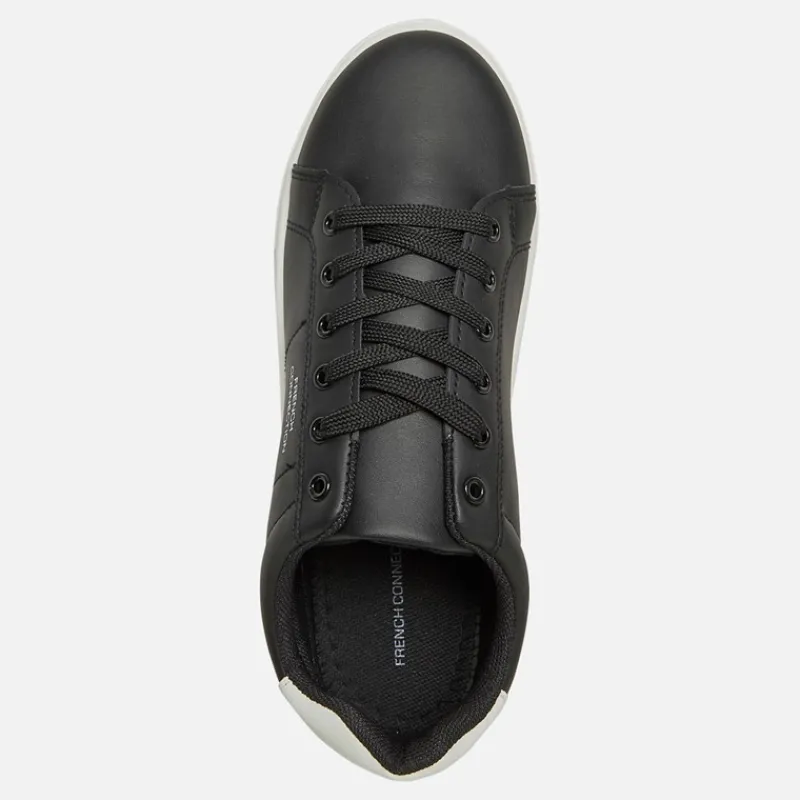Clearance French Connection Drenge Contrast Heel Tennis Sneakers Sort