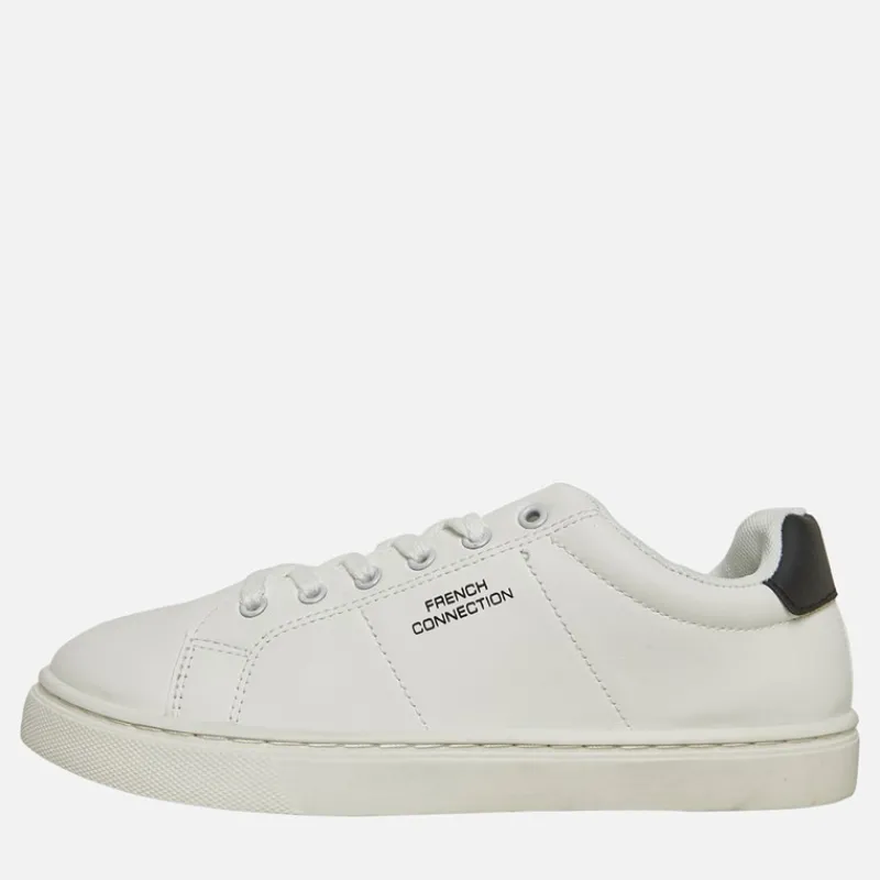 Best French Connection Drenge Contrast Heel Tennis Sneakers Hvid