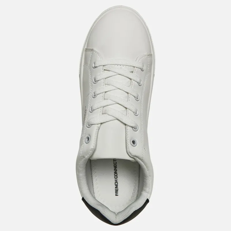 Best French Connection Drenge Contrast Heel Tennis Sneakers Hvid
