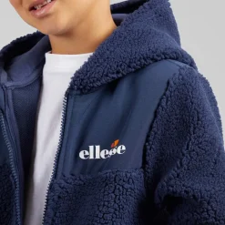 New Ellesse Drenge Enrique Sherpa Hættejakke Og Joggingbukser Navy