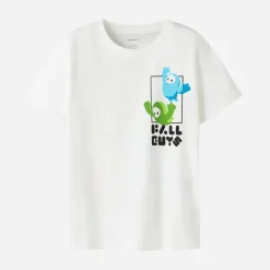 Hot PlayStation Drenge Fall Guys Abner T Shirt Bright White