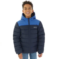 Discount Ben Sherman Drenge Farveblok Pufferjakke Deja Vu Blå