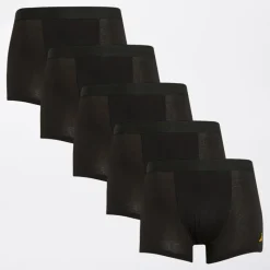 Best Brave Soul Drenge Fem Pak Boksershorts Sort