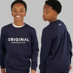 Online Crosshatch Drenge Fire Dele Hættetrøje Sweatshirt T-shirt Og Joggingbukser Sæt Navy/​Off White
