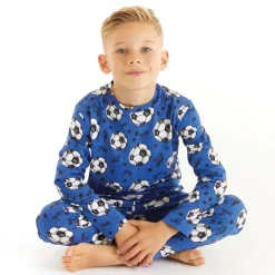 Best Threadboys Drenge Fodbold Pyjamasæt Klassisk Blå