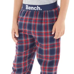 Hot Bench Drenge Folau Flanel Check Lounge Bukser Blå/​Rød/​Hvid/​Gul Check Flanel