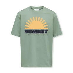 New ONLY & SONS Drenge Fred Malto Liv T-shirt Iceberg Green