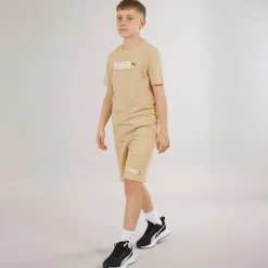 Best Puma Drenge Grafik T-shirt Putty beige