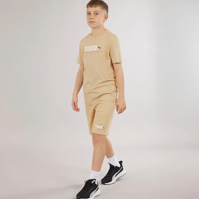 Best Puma Drenge Grafik T-shirt Putty beige