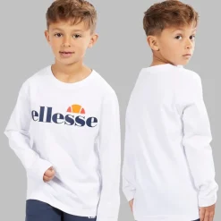 Discount Ellesse Drenge Harrison Hættetrøje T-Shirt Og Joggingbukser Sæt Blå /​ Hvid
