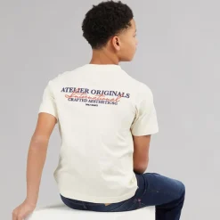 Hot JACK & JONES Drenge Islington T-shirt Antique White