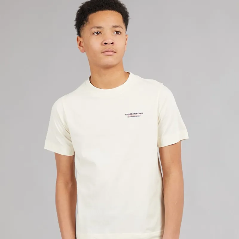 Hot JACK & JONES Drenge Islington T-shirt Antique White