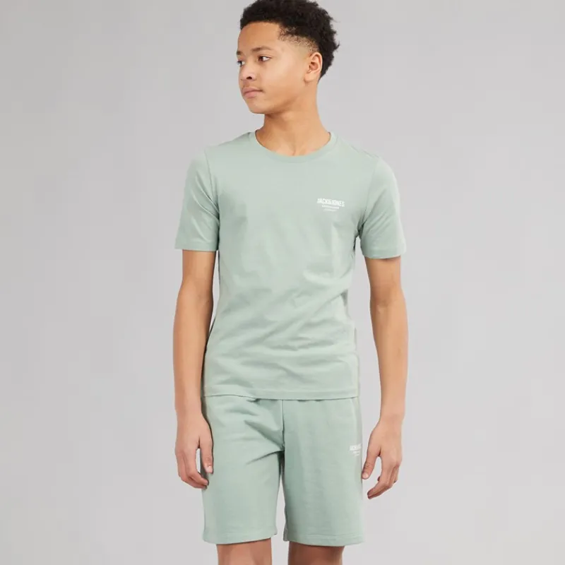 Discount JACK & JONES Drenge Jeff Orion T-shirt og shorts sæt Iceberg Green