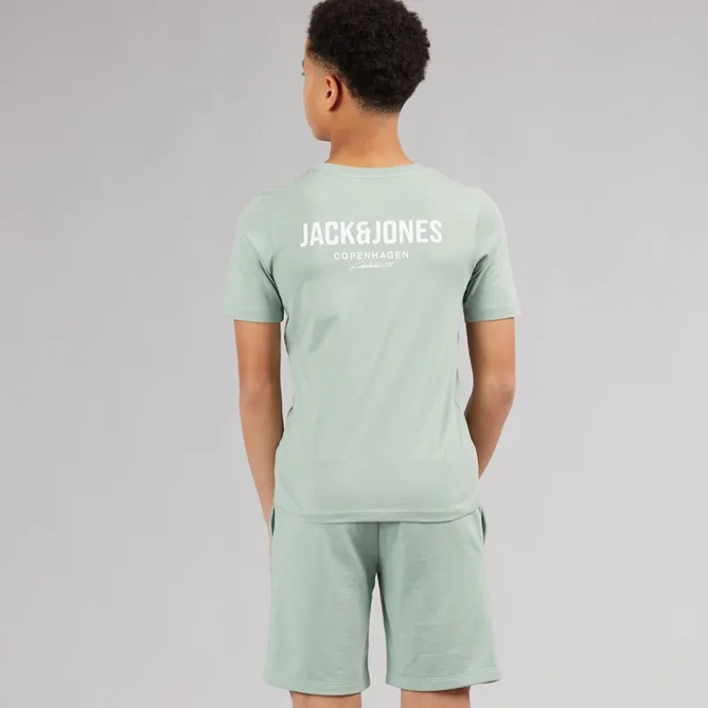 Discount JACK & JONES Drenge Jeff Orion T-shirt og shorts sæt Iceberg Green
