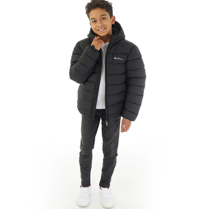 Discount Ben Sherman Drenge Klassisk Pufferjakke Sort