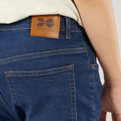 Discount Crosshatch Drenge Lige Jeans Mørkvask Blå