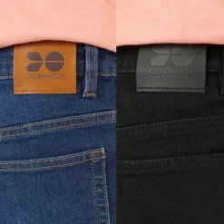 Discount Crosshatch Drenge Lige To Pak Jeans Mørk Vask/Sort