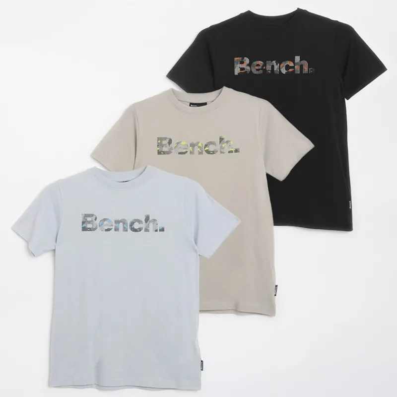 Hot Bench Drenge Lockin Tre Pak T-shirts Frost Grey/Sort/Blue Aura