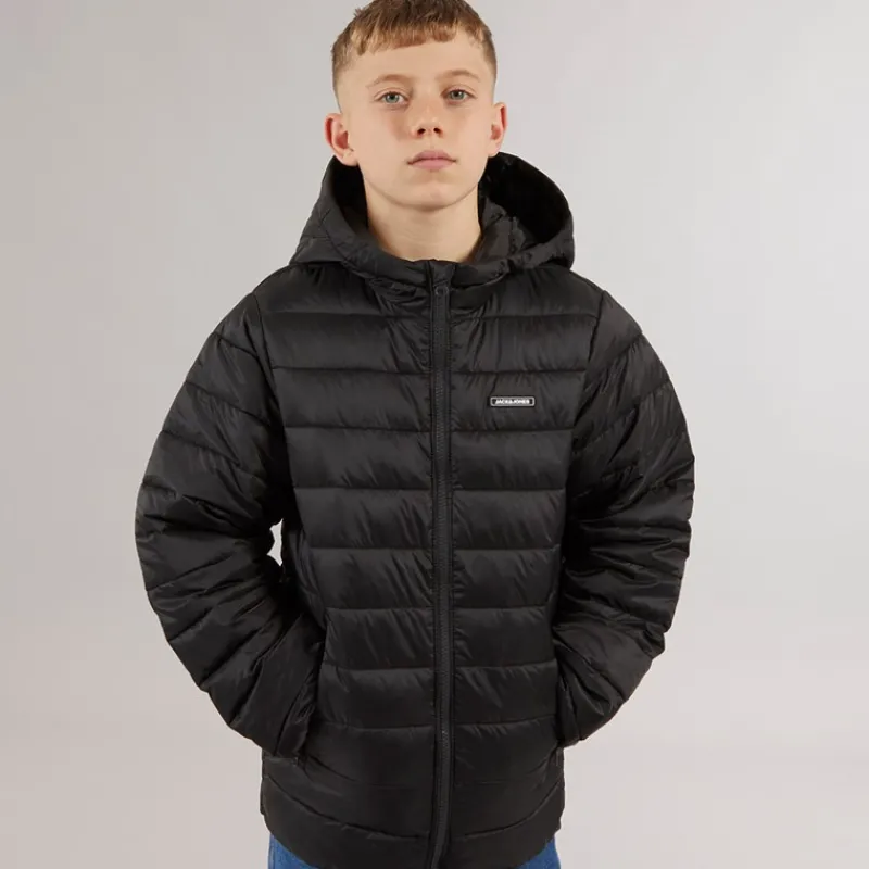 Online JACK & JONES Drenge Logan Puffer Jakke Sort