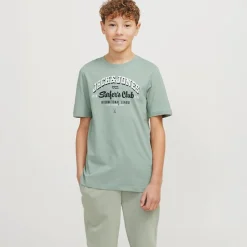 JACK & JONES Drenge Logo T-Shirt Iceberg Grøn