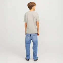 JACK & JONES Drenge Logo T-Shirt Moonbeam