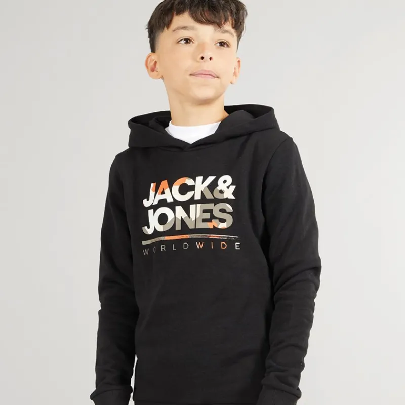 Sale JACK & JONES Drenge Luke Hoodie Sort