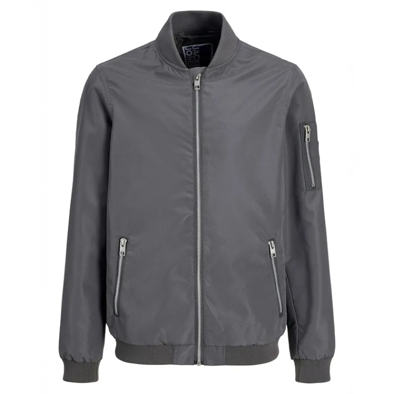 New JACK & JONES Drenge Mash Bomber Castlerock Grå