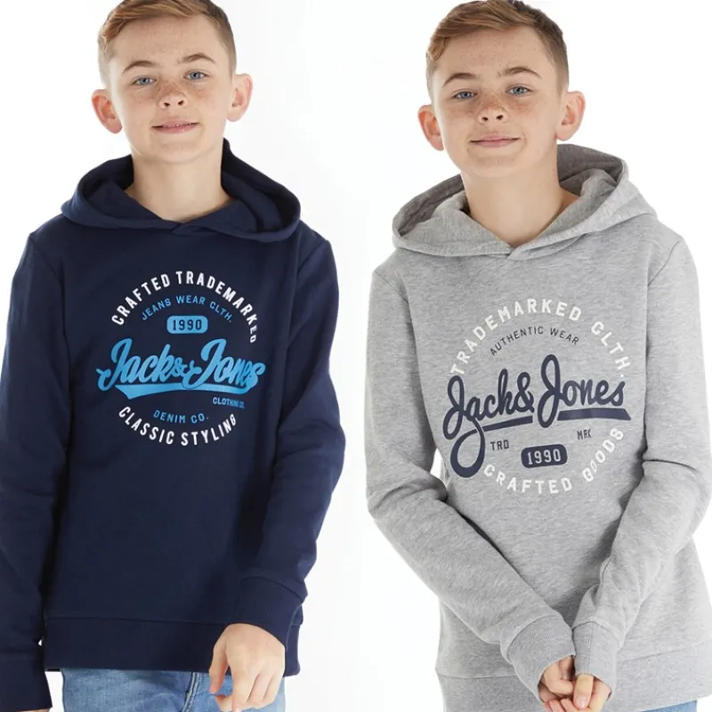 Discount JACK & JONES Drenge Mikk To-pak Hoodies Blå Blazer/Lysegrå Melange