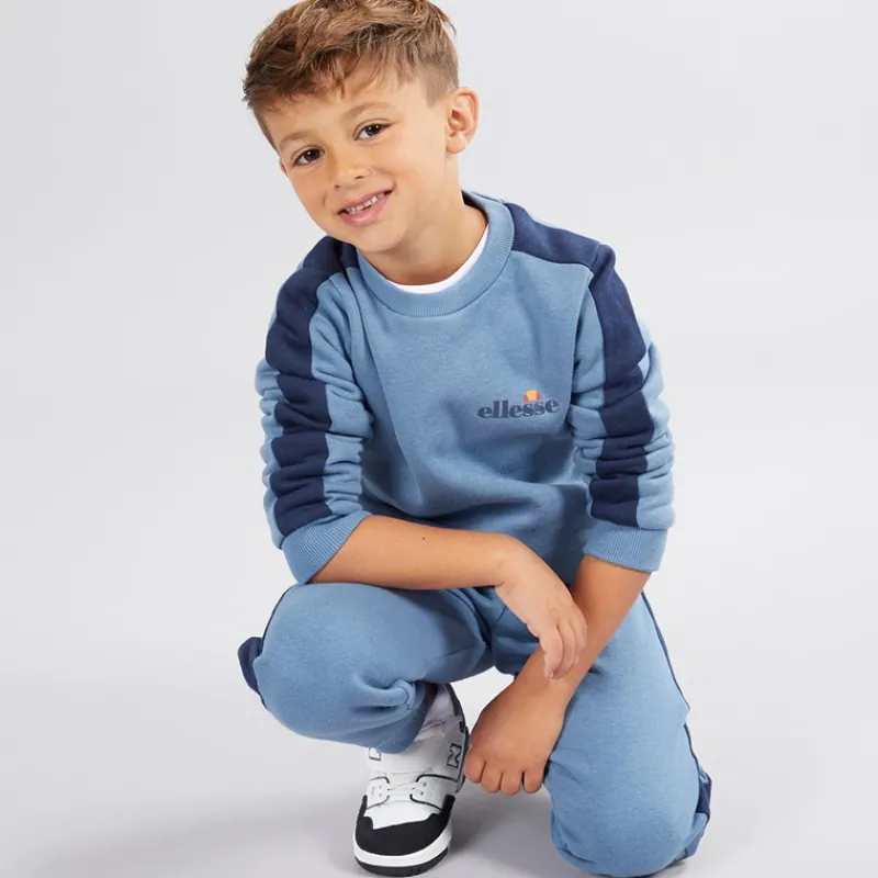 New Ellesse Drenge Orion Sweatshirt Og Joggingbukser Blå