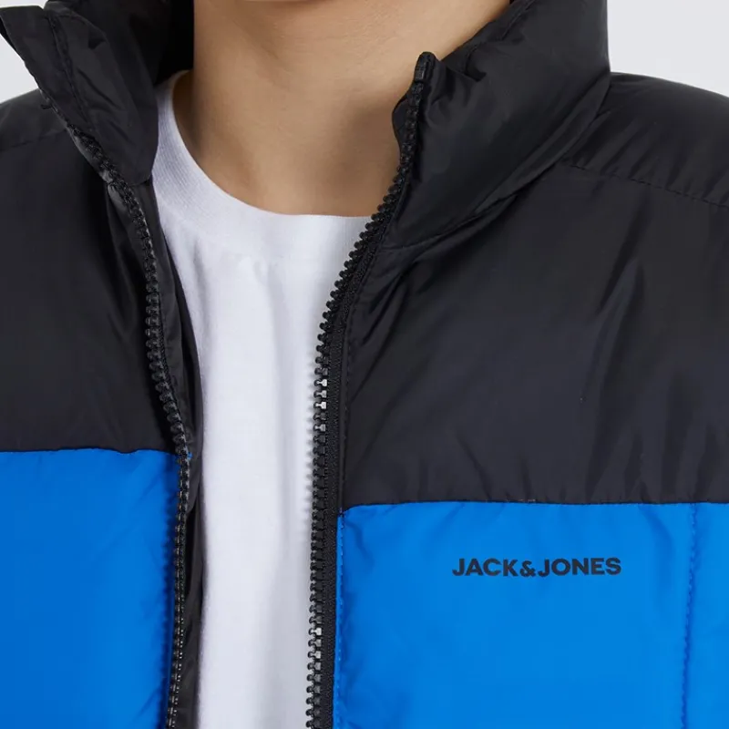 Hot JACK & JONES Drenge Otis Puffer Halsjakke Lapis Blå