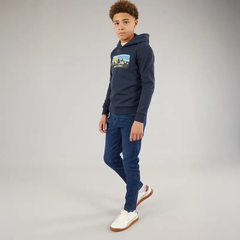Best JACK & JONES Drenge Peak Hættetrøje Navy
