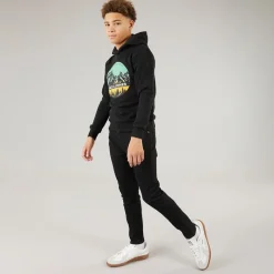 JACK & JONES Drenge Peak Hættetrøje Sort