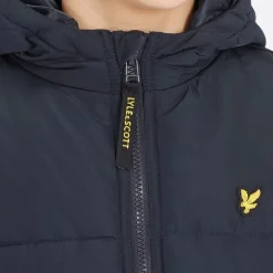 Best Lyle And Scott Drenge Quiltet Pufferjakke Z271 Mørkeblå Marineblå
