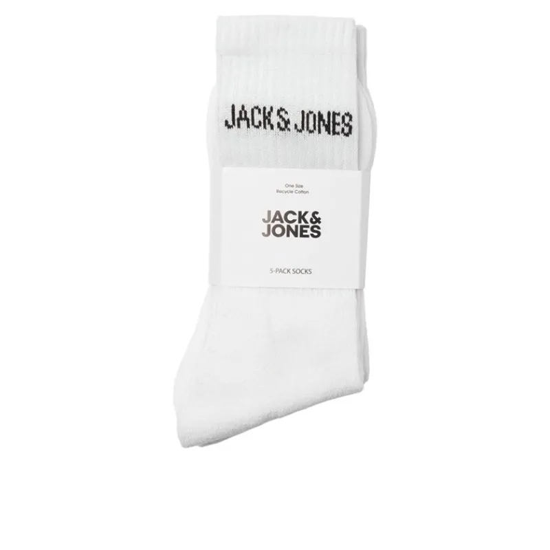 New JACK & JONES Drenge Regnsokker 5-pak Hvid