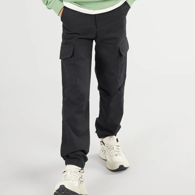 Discount Lyle And Scott Drenge Ripstop Cargo Bukser med Elastik Z865 Jet Sort