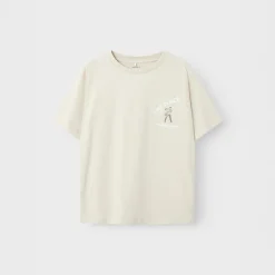 New Name It Drenge Saldur T-shirt Brown Rice
