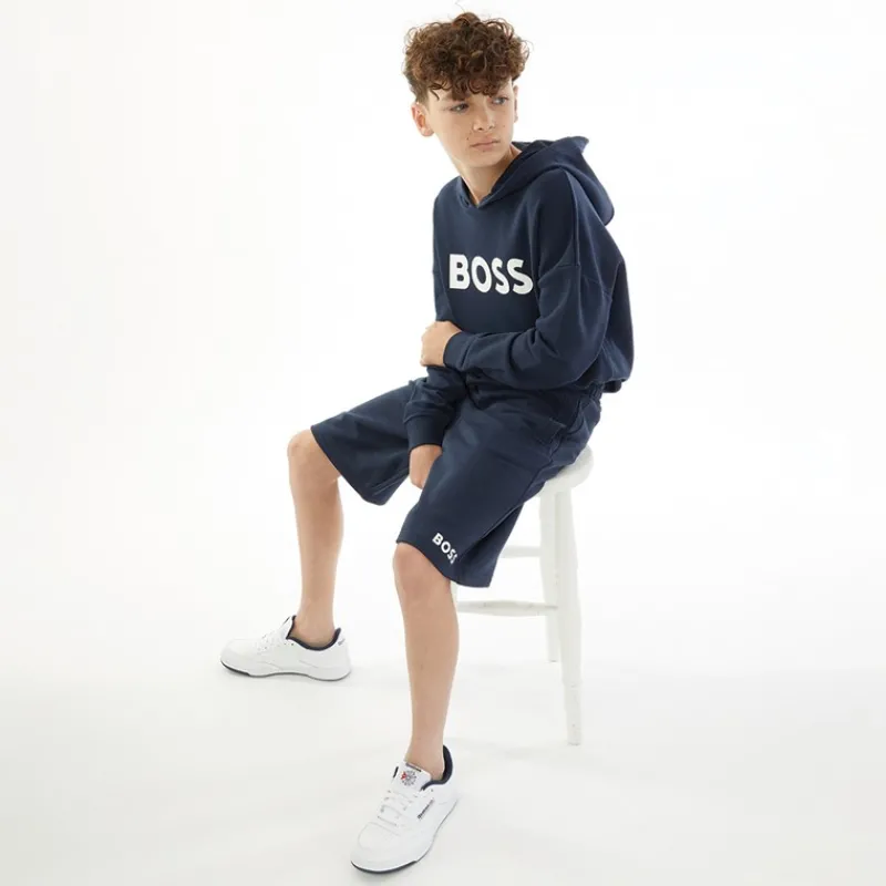 New BOSS Drenge Shorts af jerseystof Blå Marineblå