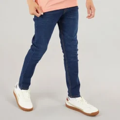 New Crosshatch Drenge Slim Jeans Mørk Vask Blå