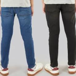 Best Crosshatch Drenge Slim To Pak Jeans Mellem Vask/​Sort Vasket