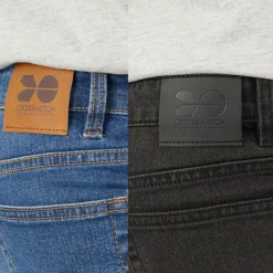 Best Crosshatch Drenge Slim To Pak Jeans Mellem Vask/Sort Vasket